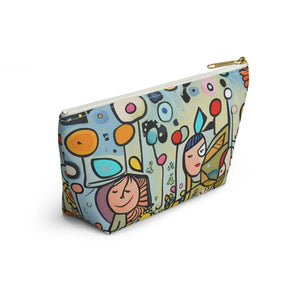 Floral Accessory Pouch – Garden Print Canvas - Dipaliz - Makeup Bags