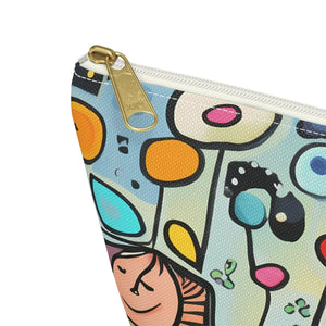 Floral Accessory Pouch – Garden Print Canvas - Dipaliz - Makeup Bags