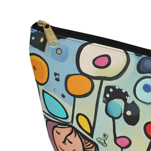 Floral Accessory Pouch – Garden Print Canvas - Dipaliz - Makeup Bags