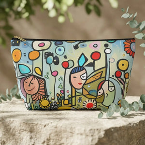 Floral Accessory Pouch – Garden Print Canvas - Dipaliz - Makeup Bags