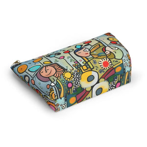 Floral Accessory Pouch – Garden Print Canvas - Dipaliz - Makeup Bags