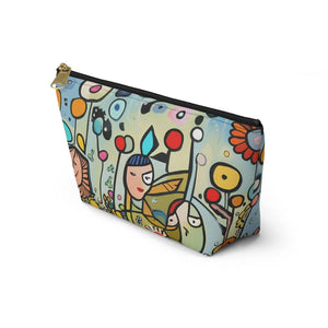 Floral Accessory Pouch – Garden Print Canvas - Dipaliz - Makeup Bags