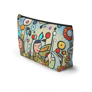 Floral Accessory Pouch – Garden Print Canvas - Dipaliz - Makeup Bags