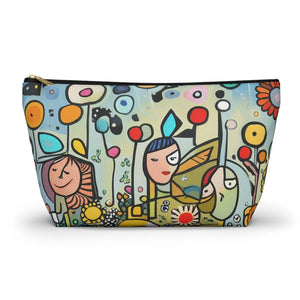Floral Accessory Pouch – Garden Print Canvas - Dipaliz - Makeup Bags