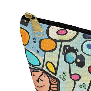 Floral Accessory Pouch – Garden Print Canvas - Dipaliz - Makeup Bags