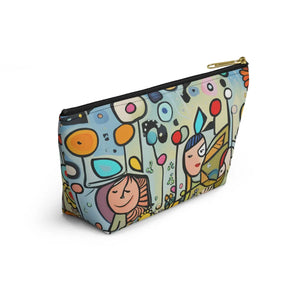 Floral Accessory Pouch – Garden Print Canvas - Dipaliz - Makeup Bags