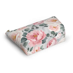 Floral Accessory Pouch Travel Organizer Cute Makeup Bag - Dipaliz - Clutch Bags