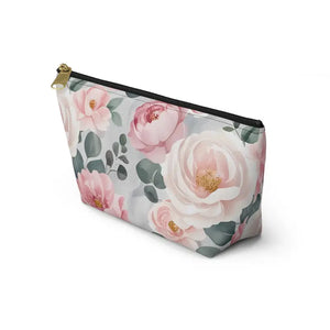Floral Accessory Pouch Travel Organizer Cute Makeup Bag - Dipaliz - Clutch Bags