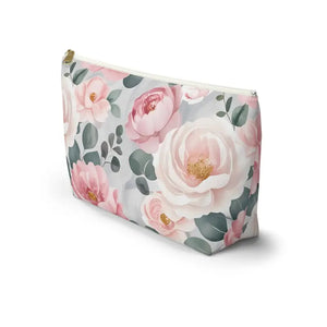 Floral Accessory Pouch Travel Organizer Cute Makeup Bag - Dipaliz - Clutch Bags