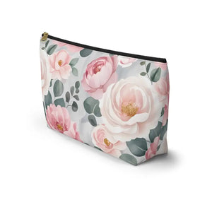 Floral Accessory Pouch Travel Organizer Cute Makeup Bag - Dipaliz - Clutch Bags