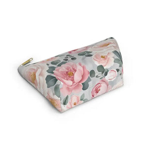 Floral Accessory Pouch Travel Organizer Cute Makeup Bag - Dipaliz - Clutch Bags