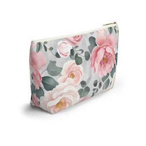 Floral Accessory Pouch Travel Organizer Cute Makeup Bag - Dipaliz - Clutch Bags