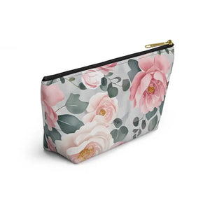 Floral Accessory Pouch Travel Organizer Cute Makeup Bag - Dipaliz - Clutch Bags