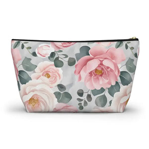Floral Accessory Pouch Travel Organizer Cute Makeup Bag - Dipaliz - Clutch Bags