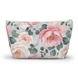 Floral Accessory Pouch Travel Organizer Cute Makeup Bag - Dipaliz - Clutch Bags