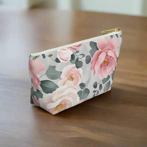 Floral Accessory Pouch Travel Organizer Cute Makeup Bag - Dipaliz - Clutch Bags