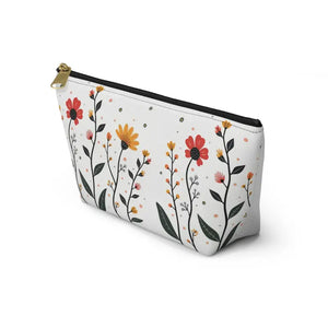 Floral Makeup Bag Travel Organizer Pouch - Dipaliz - Small / Black Zipper - Cosmetic & Toiletry Bags