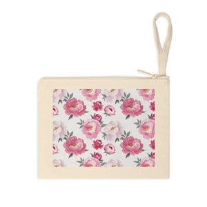 Floral Zipper Pouch - Cotton Canvas Makeup Organizer - Dipaliz - Bags