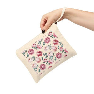 Floral Accessory Zipper Pouch for Effortless Organization - Dipaliz - 8.3’’ × 7.8’’ - Clutch Bags