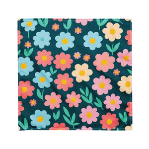 Pastel Floral Print Bandana - Eco Polyester - Dipaliz - Bandanas & Headties