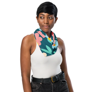Pastel Floral Print Bandana - Eco Polyester - Dipaliz - Bandanas & Headties