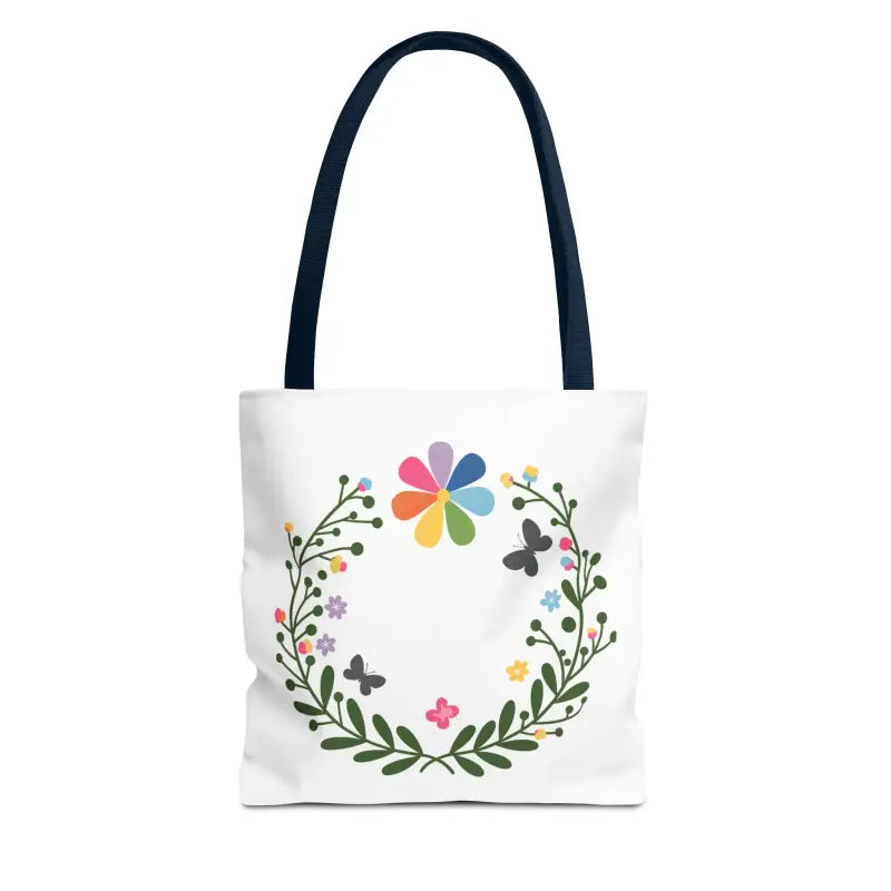 Discover Charm with the Floral Aop Tote & Black Cotton Handles - Bags