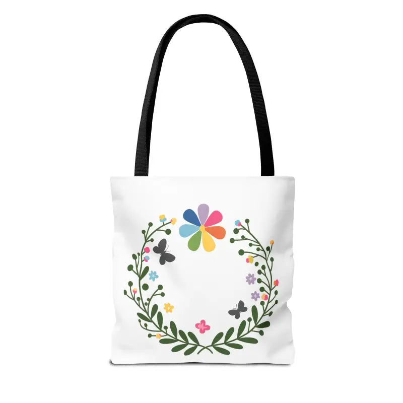 Discover Charm with the Floral Aop Tote & Black Cotton Handles - Bags