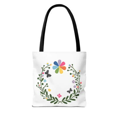 Discover Charm with the Floral Aop Tote & Black Cotton Handles - Bags