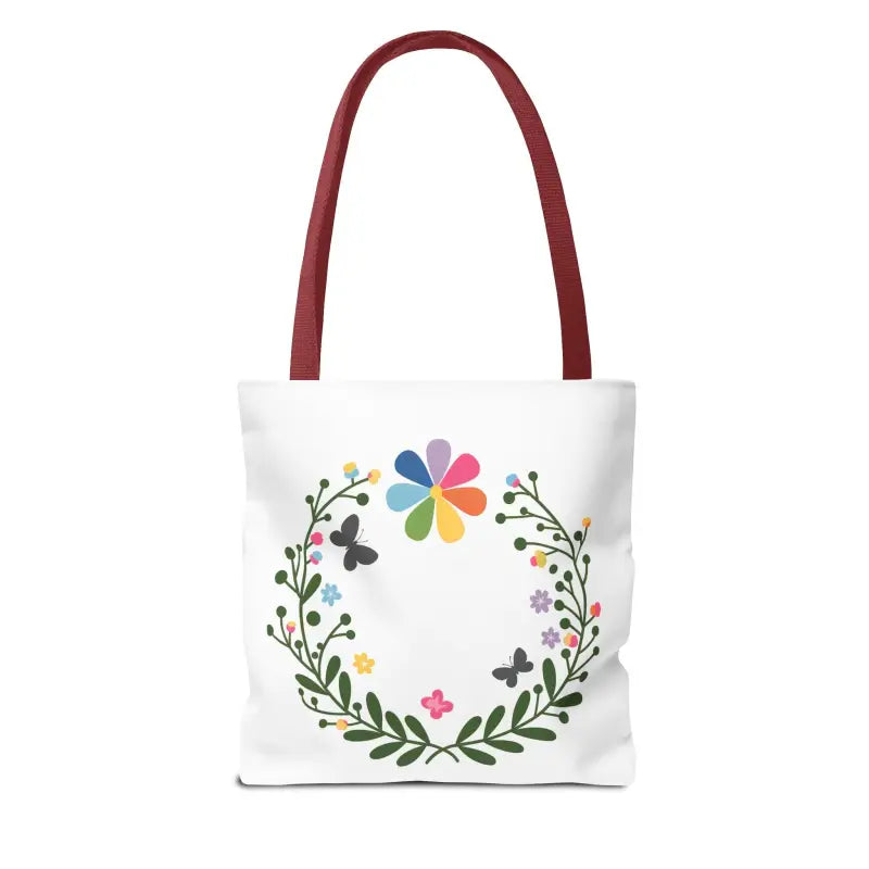 Discover Charm with the Floral Aop Tote & Black Cotton Handles - Bags