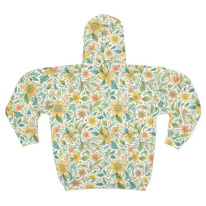 Vibrant Floral Zip Hoodie Spring Style Cozy Comfort - Dipaliz - Hoodies