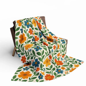 Floral Arctic Fleece Blanket – Premium Cozy Gift - Dipaliz - Blankets