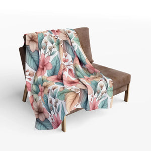 Cozy Floral Arctic Fleece – Soft Warm Blanket - Dipaliz - Blankets
