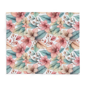 Cozy Floral Arctic Fleece – Soft Warm Blanket - Dipaliz - Blankets
