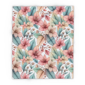 Cozy Floral Arctic Fleece – Soft Warm Blanket - Dipaliz - Blankets