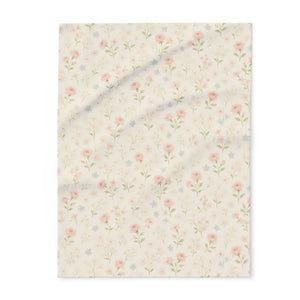 Premium Arctic Fleece Blanket - Floral Cozy Vibes - Dipaliz - 30’’ × 40’’ - Blankets