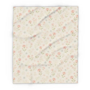 Premium Arctic Fleece Blanket - Floral Cozy Vibes - Dipaliz - 50’’ × 60’’ - Blankets