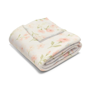 Floral Arctic Fleece Blanket – Cozy Vibes - Dipaliz - Blankets
