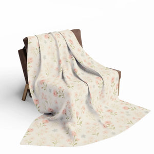 Floral Arctic Fleece Blanket – Cozy Vibes - Dipaliz - Blankets