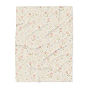 Floral Arctic Fleece Blanket – Cozy Vibes - Dipaliz - Blankets