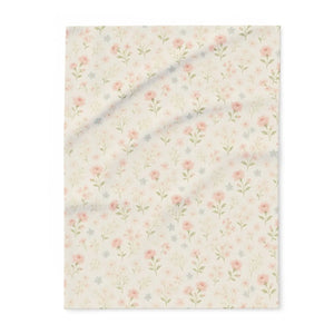 Floral Arctic Fleece Blanket – Cozy Vibes - Dipaliz - Blankets