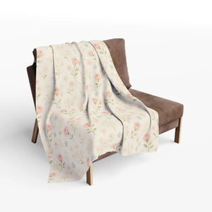 Floral Arctic Fleece Blanket – Cozy Vibes - Dipaliz - Blankets