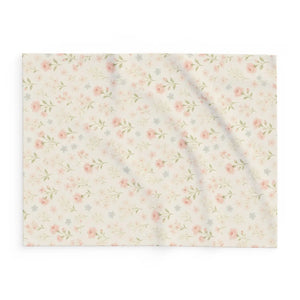 Floral Arctic Fleece Blanket – Cozy Vibes - Dipaliz - Blankets