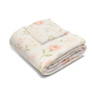 Floral Arctic Fleece Blanket – Cozy Vibes - Dipaliz - Blankets