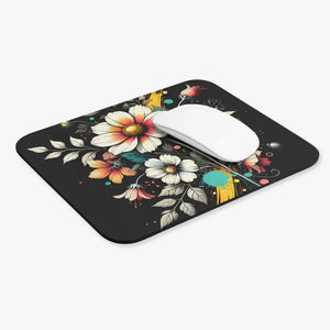 Vibrant Floral Art Mouse Pad - Colorful Desk Decor - Dipaliz - 9’’ × 8’’ / Rectangle - Pads