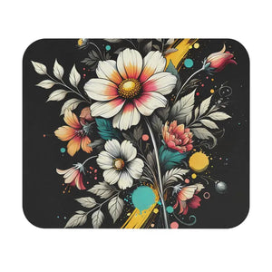 Vibrant Floral Art Mouse Pad - Colorful Desk Decor - Dipaliz - 9’’ × 8’’ / Rectangle - Pads