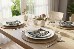 Floral Art Napkin – Polyester Table Decor - Dipaliz - Cloth Napkins