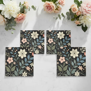 Floral Art Napkin – Polyester Table Decor - Dipaliz - Cloth Napkins