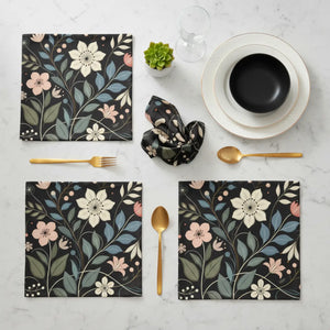 Floral Art Napkin – Polyester Table Decor - Dipaliz - Cloth Napkins