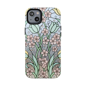 Floral Art Nouveau Tough Magnetic Phone Case - Mobile Cases
