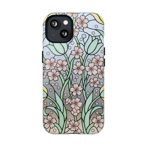 Floral Art Nouveau Tough Magnetic Phone Case - Mobile Cases